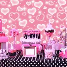 1 Pink Heart Background Tapestry, Suitable For Valentine's Day, Birthdays, Anniversaries, Photo Backgrounds, Room Decoration, Bedroom Wall Hanging, Dormitory Decoration, Multiple Sizes To Choose From, Durable Polyester Material, Easy To Hang - trắng - Xem 2