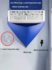 4pcs/Set Blue Air Conditioner Cleaning Cover, Reusable AC Cleaning Water Bag, Suitable For Wall-Mounted AC, Essential For School, Office And Home Cleaning, Air Conditioner, Cleaning, AC Cover, Appliance Cover - Air Conditioner Cleaning Kit - View 11