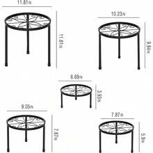 5 Pack Metal Plant Stands For Outdoor Indoor, Anti-Rust Iron Flower Pot Stand, Heavy Duty Plant Pot Stand For Multiple Plant, Decoration Racks For Home, Patio & Garden - 5 Pack Black - View 7