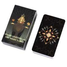 78pcs Starry Night Tarot Cards, High-Quality Classic Tarot Deck For Party & Gathering, English Version - Black - View 2