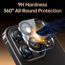 Luxury Blue Lens Protection Film 3pcs Set Ultra-Clear Anti-Scratch Full Coverage Camera Lens Protector Film Compatible With IPhone 17 Pro Max/17 Pro 4 Colors Orange/Silver/Blue/Transparent Premium 9H Tempered Glass Strong Adhesion Scratch Fingerprint Dust Proof Full Frame Protection High Transparency Lens Cover Perfect Fit Spring Easter Gift - Blue - View 7