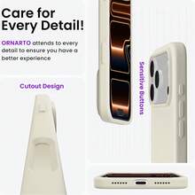 Ốp lưng bảo vệ toàn thân 3 lớp bằng silicon lỏng mềm mại cho iPhone 17, 17 Air, 17 Pro, 17 Pro Max, chống sốc, chống trầy xước, lớp lót microfiber, tương thích với iPhone 13, 11, 16 Pro Max, 15, 14 Plus, 12 Mini, XS Max, 7, 8 Plus - cổ trắng - Xem 4