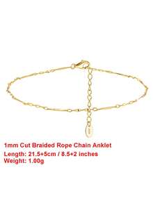 1 chiếc vòng chân bằng bạc 925 và vàng 14K, kiểu dáng tối giản, thích hợp cho nữ, dự tiệc cưới, đi biển mùa hè, quà tặng năm 2026. - SA79 - Xem 10