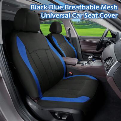 Comfortable Breathable Cool Mesh Car Seat Cover, Premium Stylish Thickened Car Seat Covers, Full Enclosure Car Seat Covers, Car Seat Covers Front Seats Airbag Compatible, Universal Automotive Comfort For Most Cars, Trucks, SUV