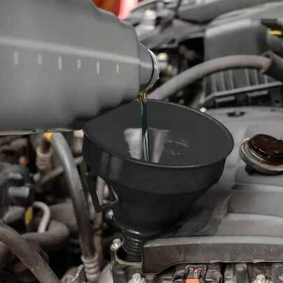 6 件套汽车漏斗套装，宽口燃油漏斗，塑料长颈机油漏斗，带可拆卸喷嘴和过滤器的柔性直角漏斗。