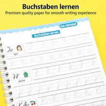 16-Page German Handwriting Practice Workbook, Suitable For Practicing Cursive Fonts, Learning German Alphabet, German Calligraphy Copybook, Writing Tracing Book, Lined Notebook, Groove Book - A - View 6
