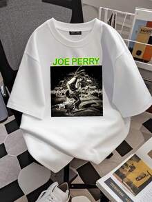 Maglietta da donna con stampa "Signature Joe Perry Have Guitar Will Travel", colore nero, taglia unisex S-5XL, UT860 - Bianco - Visualizzare 2