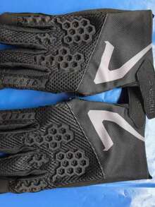 1 par de guantes de motocicleta de alta calidad para uso todoterreno, con malla transpirable y resistente al desgaste - Multicolor - Ver 9