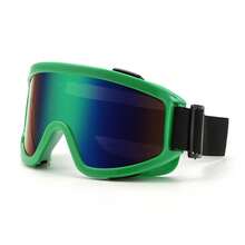 And Fashionable Ski Goggles, Protective Eyewear For Mountaineering, Windproof Goggles, Impact-Resistant Cycling Glasses, Ski Goggles. - 綠框綠膜 - 查看 6