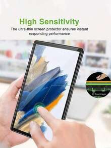 防震平板电脑屏幕保护膜 2片装钢化玻璃屏幕保护膜，适用于三星 Galaxy Tab A11/A11+/S9 FE/A7/A-T510/T515/S6/S7 Plus/S8/S9/S6/A9 Plus/S10 系列平板电脑，易于安装，春季礼品 - 無色 - 查看 11