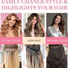 Invisible Nano-Ring Human Hair Extension 30g/Pack 50 Stand Remy Straight Hair Extension Invisible And Cheap Hair Extension 18 Inch,Full Head Need 150-200 Stand To Add Volume&Length - P01 - View 5