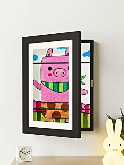 Marco de fotos magnético con tapa abatible, marcos de arte para niños, marco decorativo para pintura al óleo y obras de arte