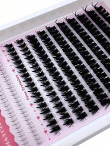 Bộ mi giả 3 trong 1 gồm mi nhọn, mi dày 100D và mi dưới, mi nhọn 6-18mm, mi dưới, 216 sợi mi giả dạng chùm, mi dày riêng lẻ, mi nhọn tự làm, mi kiểu hoạt hình, viền lông chồn, mi dày dặn. - DD - Xem 6