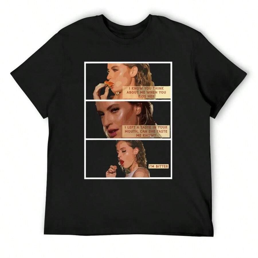 The Great Retro Sports Fletcher Bitter Cute Photographic T-Shirt Summer Clothes Shirts Graphic Vintage T Shirt - Black - View 1