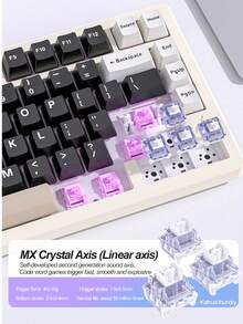 Teclado mecánico personalizado X75 RGB inalámbrico Bluetooth de 3 modos, de aluminio CNC puro - Ver 10