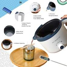 Kit de olla de fusión de cera con derretidor eléctrico de cera kit de suministros para hacer velas profesional con báscula digital sin batería pistola de calor termómetro para adultos - Blanco - Ver 4