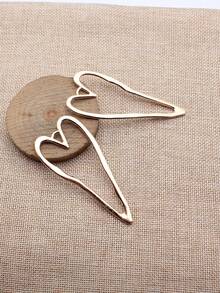2pcs 84x37mm Hollow Heart Shaped Pendant, DIY Jewelry Making Necklace, Keychain, Phone Strap, Bracelet Craft Accessories - Hollow Heart - View 5