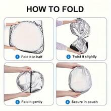 1件装便携式通用汽车挡风玻璃遮阳罩 - 车内隔热前挡风玻璃罩，夏季汽车前挡风玻璃遮阳罩，防紫外线隔热遮阳罩 - A - 查看 4