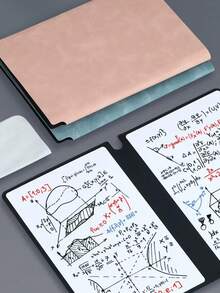 1 cuốn sổ tay tái sử dụng chất lượng cao, sổ nháp cho học sinh/trẻ em, sổ giấy nháp A5, bảng lập kế hoạch công việc/mục tiêu (tẩy màu ngẫu nhiên). Sổ tay bảng trắng tái sử dụng A5 thời trang di động độc quyền mùa tựu trường: Sổ lập kế hoạch hàng tuần, sổ ghi nhớ giả da, tặng kèm bút bảng trắng và khăn lau. - Nhiều màu - Xem 3