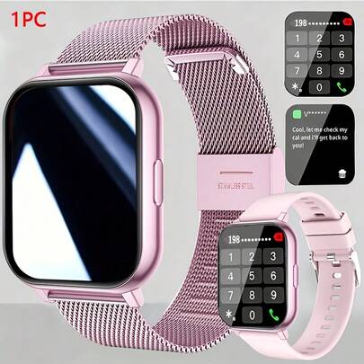 Este reloj inteligente unisex popular cuenta con las siguientes funciones: respuesta de llamadas, alertas de mensajes, control de música, obturador de cámara remoto, conteo de pasos, seguimiento de calorías, múltiples modos deportivos, reloj despertador, notificaciones de llamadas y mensajes entrantes, compatible con sistemas Android e iOS.