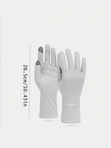 1 Pair UPF99+ Mid-Length Silky Sunscreen Gloves For Women, Summer Driving/Cycling Anti-Slip Touchscreen Protective Sleeves - A - View 6