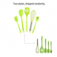 5pcs Silicone Kitchen Utensil Set, Heat Resistant Baking Tools Including Spatula, Basting Brush, Whisk, Long Handle, Suitable For Cooking, Baking And Grilling - View 17