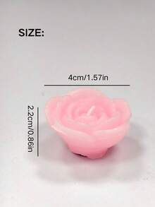1/6 Peças Velas Flutuantes Rosas Cor de Rosa em Miniatura, Adequadas para Aromaterapia, Casamento, Festa, Decoração Doméstica e Mais - multicolorido - Visão 7