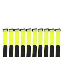 10个可重复使用的尼龙扣带，带自粘式可逆紧固电缆扎带 - 多色 - 查看 14