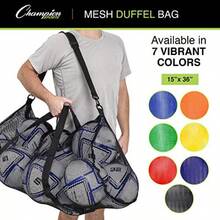 Mesh Duffle Bag With Zipper And Adjustable Shoulder Strap 15" X 36" - Multipurpose Oversized Gym Bag For Equipment Sports Gear Laundry - Breathable Mesh And Travel Bag - Màu vàng - Xem 2