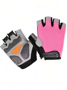 Summer Half Finger Cycling Gloves, Breathable And Sweat-Absorbent, Anti-Slip Mountain Bike Sports Gloves For Men And Women Halloween - A - View 6