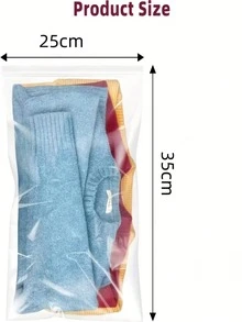 10/20 túi zip trong suốt, thích hợp đựng quần áo, đồ dùng du lịch, bảo quản an toàn, túi nhựa trong suốt có thể dùng để sắp xếp quần áo, giày dép và mỹ phẩm. - trắng - Xem 5