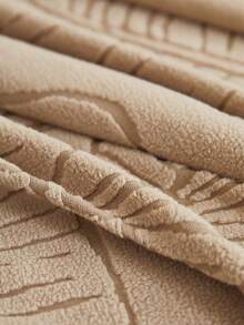 1pc Jacquard Leaf Pattern Elastic Skirt Sofa Cover, Minimalist Nordic Modern Dust-Proof Thick Soft Sofa Slipcover, Skirt Design Sofa Home Protective Cover, Suitable For 1/2/3/4 Seater Sofa, Suitable For Living Room, Bedroom, Hotel - Camel - View 10