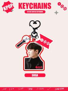 KPOP B/TS、ARMY OT7、ARIRANG 亚克力钥匙扣、STAY、包包挂饰、汽车钥匙扣吊坠、钥匙圈、手机包挂件、礼物、美观钥匙扣、送给朋友的特别礼物 - Arirang - 查看 9