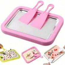 1 Bộ dụng cụ tự làm kem / 1 Máy làm sữa chua nhiều ngăn, Máy làm kem và kem que dùng tại nhà kèm 2 muỗng - Nhiều màu - Xem 6