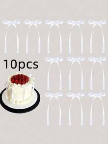 1/10/20 chiếc nơ ruy băng trang trí bánh, váy bánh bằng lụa, trang trí bánh tốt nghiệp, trang trí bàn tiệc sinh nhật, trang trí bánh sinh nhật, trang trí bánh sinh nhật kiểu vũ công ba lê, nơ ruy băng đen trang trí bánh, tiệc sinh nhật, đám cưới - nhiều màu - Xem 12