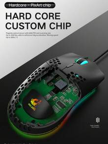 M1 轻量级竞技游戏 RGB 背光鼠标，适用于电脑和笔记本电脑 - 查看 3