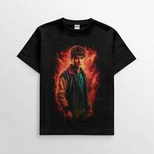 T-shirt - Will, 100% cotone, girocollo, maniche corte, stile classico, t-shirt da concerto, t-shirt con stampa grafica, comoda e casual, adatta a tutte le stagioni, t-shirt da festa, t-shirt di coppia, regalo perfetto. N. 300 - nero - Visualizzare 1