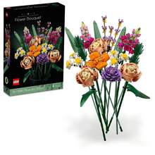 LEGO Icons Planta artificial, set de construcción con flores, regalo de decoración del hogar para adultos, colección botánica, gran regalo para cumpleaños y aniversario para ella y él, set de juguete de flores LEGO - Multicolor - Ver 25