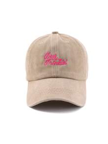 1pc Women's Party Atmosphere Embroidered Baseball Cap - A - View 3