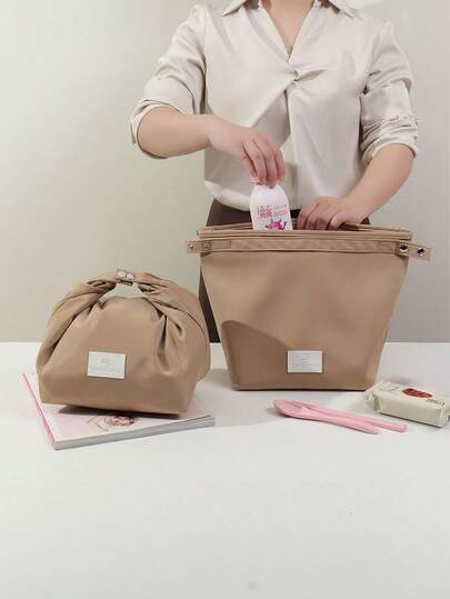 1pc Japanese-Style Insulated Lunch Bag, Handheld Thermal Bento Box Bag, New Large Capacity Waterproof Work/Picnic Lunch Tote