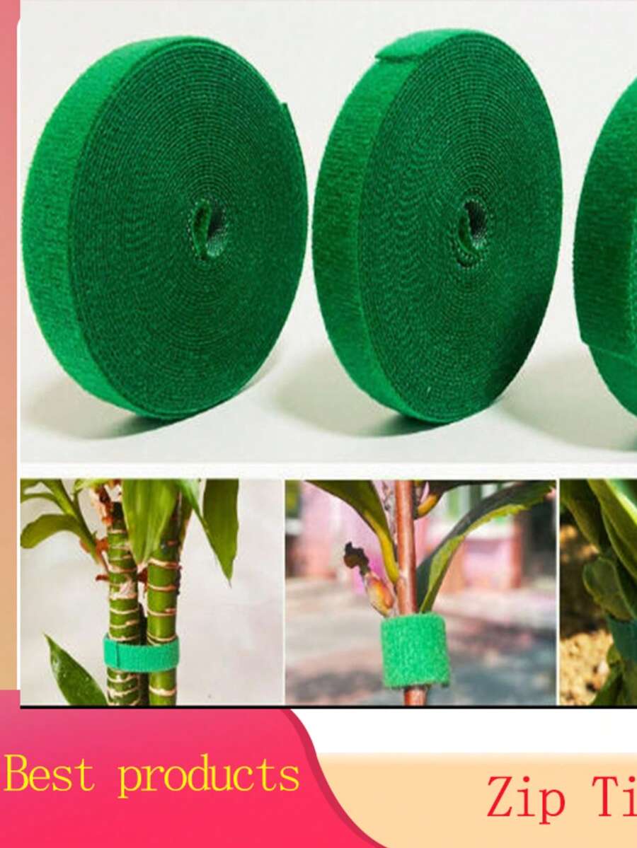 15cm Long Garden Binding Strap, Zipper Tie, Plastic Wrap Plant Fixing Strap, Portable Garden Cable, Garden And Lawn Care - View 1