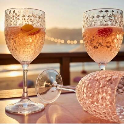Unbreakable Champagne Flutes - Shatterproof Sparkling Wine Glasses For Outdoor Pool Parties, Picnics, Weddings & Beach Celebrations