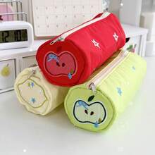 1pc Lemon Star Pencil Case, Cute High-Quality Student Stationery Storage Bag, Large Capacity Embroidered Apple Pen Pouch - Pencil Case - View 8