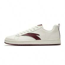 Giày nữ đế mỏng Anta, giày thể thao thường ngày, mẫu mới mùa xuân 2026, giày sneaker đa năng, giày trắng tối giản tiện dụng đi làm. - Ngà/Đỏ thẫm-1 - Xem 1