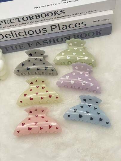 1个心形发夹，优雅发髻发型配饰，多功能发夹