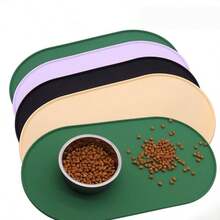 1pc Silicone Pet Food Mat, Waterproof & Easy To Clean Pet Dog Cat Feeding Pad, Non-Slip Spill-Proof Placemat - Multicolor - View 3