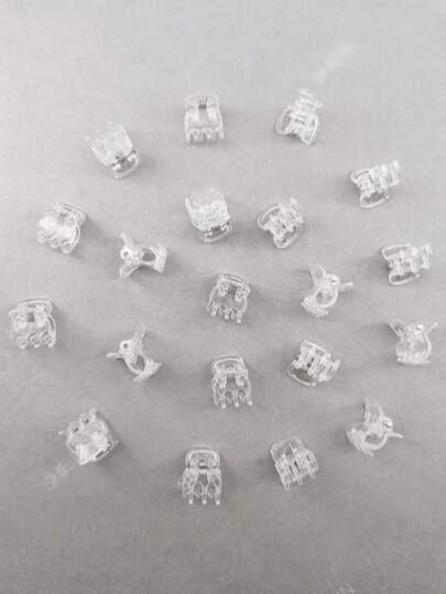 20 chiếc kẹp tóc mini bằng nhựa màu trơn 1.5cm dành cho nữ, thích hợp sử dụng hàng ngày, phụ kiện tóc mùa hè, kẹp tóc đi biển, kẹp tóc du lịch, nghỉ mát.