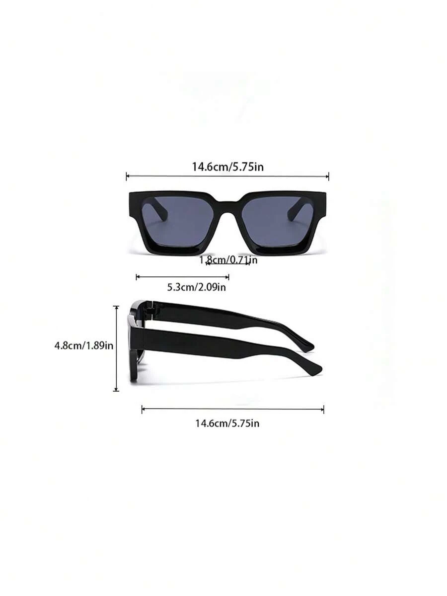 New Arrival European And American Street Style Versatile Personalized Classic Thick Frame Sunglasses - Black and Gray - View 1