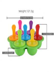 Juegos de moldes versátiles para paletas, moldes de 7 agujeros, moldes de helado de colores, moldes creativos para polos, utensilios de cocina - Multicolor - Ver 8