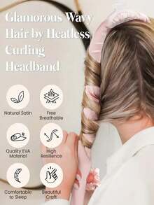 无热卷发棒——最畅销的卷发工具，打造蓬松柔顺的波浪卷发，不伤发质。泡沫睡眠波浪卷发技巧，打造奢华大波浪。卷发魔法！ - 黑色 - 查看 4